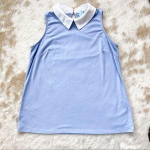 Cece Nordstrom Collared Sleeveless Blouse